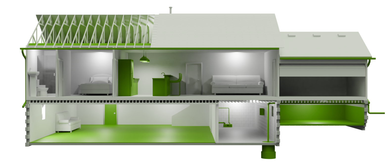 Home Improvement Model Featuring the Various Home Repair Services Offered